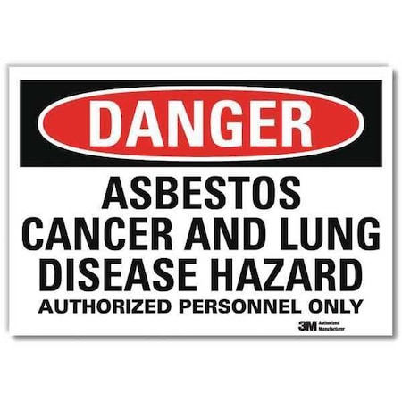 Danger Sign, 7 in H, 10 in W, Vertical Rectangle, English, U1-1044-RD_10X7 MPN:U1-1044-RD_10X7