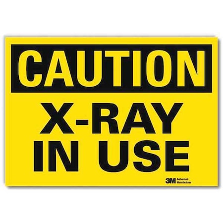 Caution Sign, 10 in H, 14 in W, Reflective Sheeting, Horizontal Rectangle, U1-1047-RD_14X10 MPN:U1-1047-RD_14X10