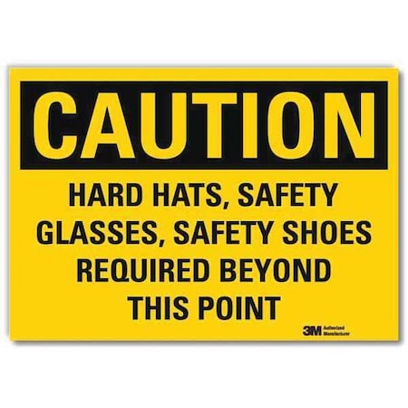 Caution Sign, 7 in Height, 10 in Width, Reflective Sheeting, Vertical Rectangle, English MPN:U1-1054-RD_10X7