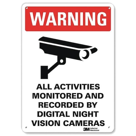 Warning Sign, 10 in Height, 7 in Width, Plastic, Horizontal Rectangle, English MPN:U1-1055-NP_7X10