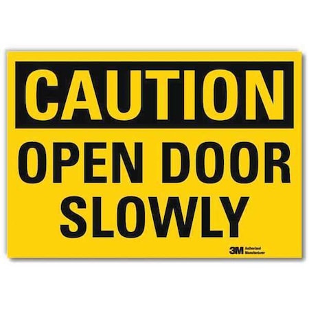 Caution Sign, 7 in Height, 10 in Width, Reflective Sheeting, Vertical Rectangle, English MPN:U1-1067-RD_10X7