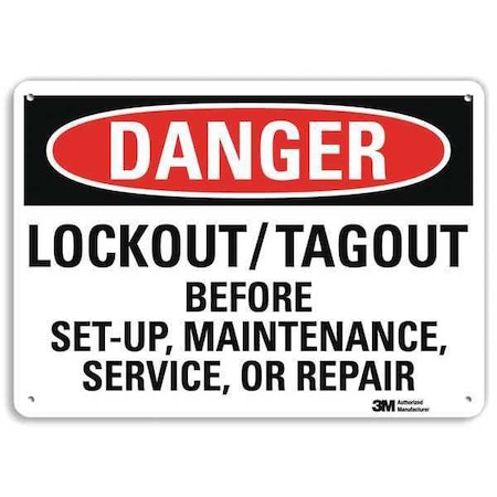 Danger Sign, 7 in Height, 10 in Width, Plastic, Vertical Rectangle, English MPN:U1-1071-NP_10X7