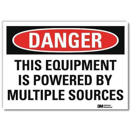 Danger Sign, 14x10 In., English, U1-1072-RD_14X10 MPN:U1-1072-RD_14X10