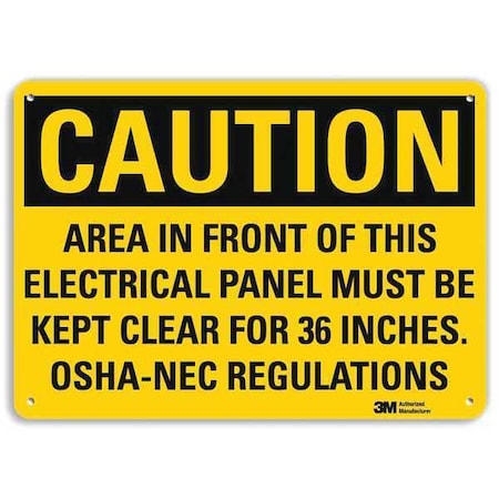 Plastic Caution Sign, 4 Holes, 14