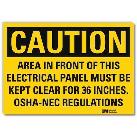Caution Sign, 14x10 In., English, U1-1073-RD_14X10 MPN:U1-1073-RD_14X10