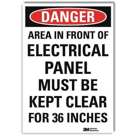 Danger Sign, 14x10 In., English, U1-1083-RD_10X14 MPN:U1-1083-RD_10X14