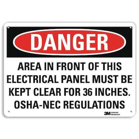 Plastic Danger Sign, 4 Holes, 14