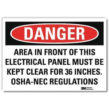 Danger Sign, 14x10 In., English, U1-1084-RD_14X10 MPN:U1-1084-RD_14X10