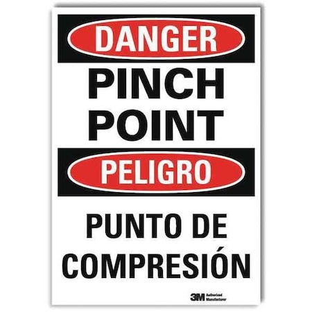 Danger Sign, 10 in Height, 7 in Width, Reflective Sheeting, Horizontal Rectangle, English MPN:U1-1087-RD_7X10