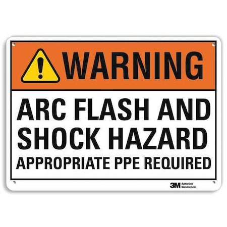 Plastic Warning Sign, 4 Holes, 10