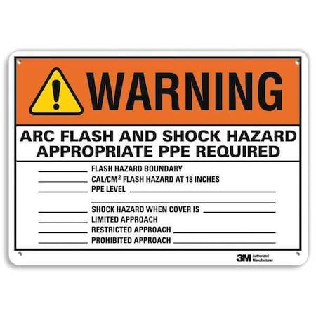 Plastic Warning Sign, 4 Holes, 10