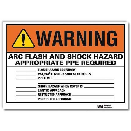 Warning Sign, 10x7 In., English, U1-1092-RD_10X7 MPN:U1-1092-RD_10X7