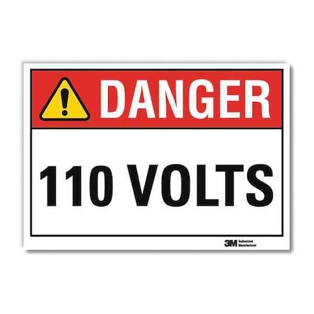 Danger Sign, Slf-Adhesv Mount, 14inWx10inH, U3-1003-RD_14X10 MPN:U3-1003-RD_14X10