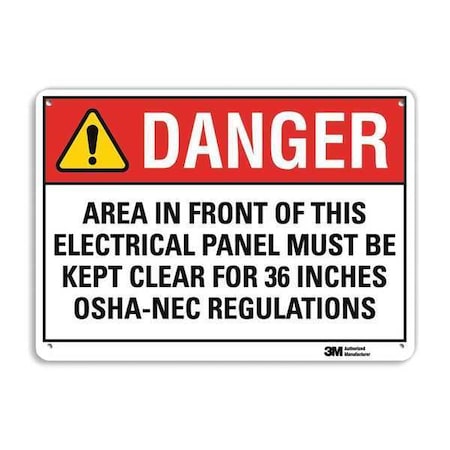 Danger Sign, 4 Hole Mount, 10in W x 7in H, U3-1015-RA_10X7 MPN:U3-1015-RA_10X7