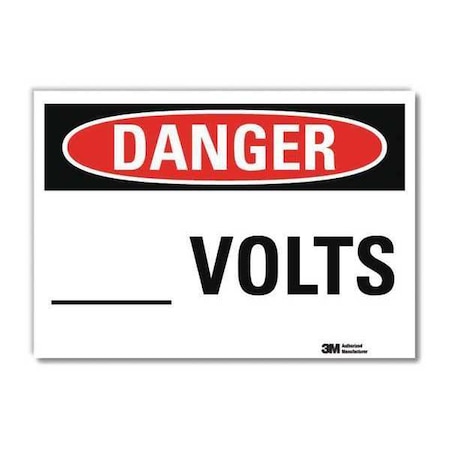 Danger Sign, Self-Adhesv Mount, 10inWx7inH, U3-1060-RD_10X7 MPN:U3-1060-RD_10X7
