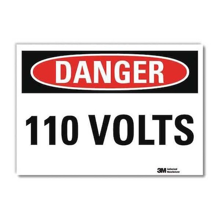 Danger Sign, Self-Adhesv Mount, 10inWx7inH, U3-1064-RD_10X7 MPN:U3-1064-RD_10X7