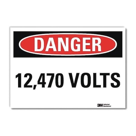 Danger Sign, Self-Adhesv Mount, 10inWx7inH, U3-1066-RD_10X7 MPN:U3-1066-RD_10X7