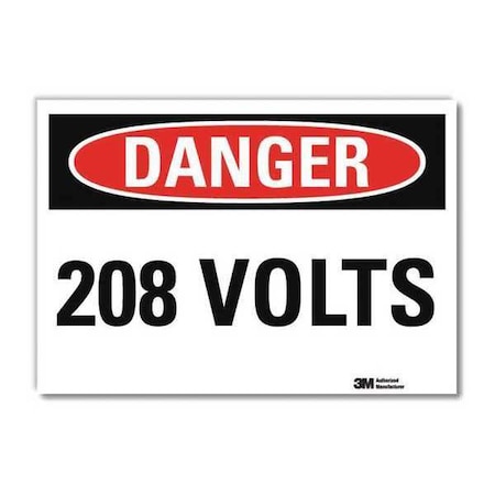 Danger Sign, Self-Adhesv Mount, 10inWx7inH, U3-1071-RD_10X7 MPN:U3-1071-RD_10X7