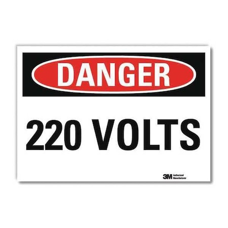 Danger Sign, Self-Adhesv Mount, 10inWx7inH, U3-1072-RD_10X7 MPN:U3-1072-RD_10X7