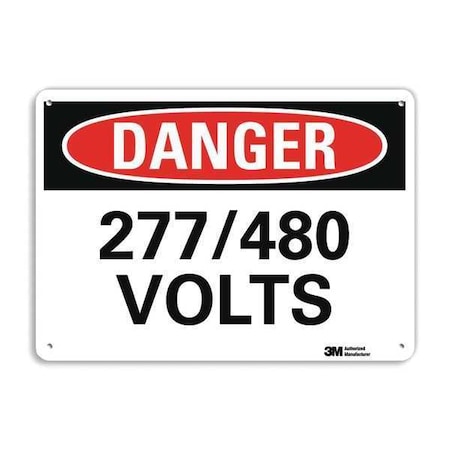 Plastic Danger Sign, 4 Holes, 10