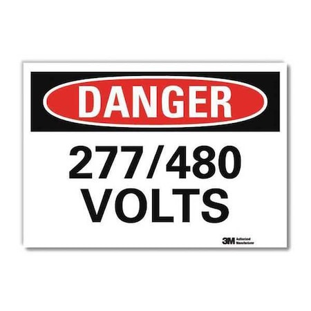 Danger Sign, Slf-Adhesv Mount, 14inWx10inH, U3-1075-RD_14X10 MPN:U3-1075-RD_14X10