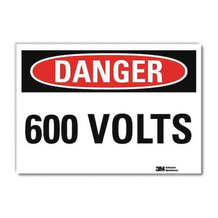 Danger Sign, Self-Adhesv Mount, 7inWx5inH, U3-1080-RD_7X5 MPN:U3-1080-RD_7X5