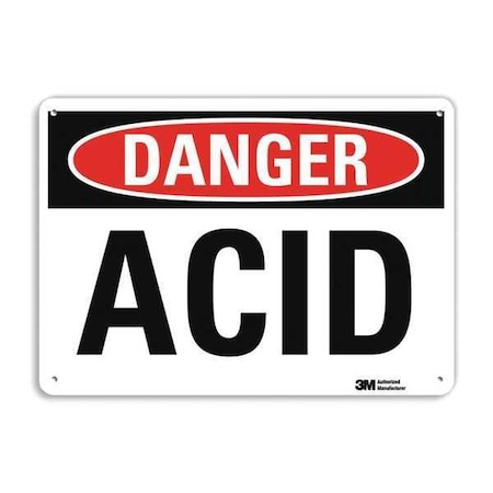 Danger Sign, 7 in H, 10 in W, Plastic, Vertical Rectangle, English, U3-1086-NP_10X7 MPN:U3-1086-NP_10X7