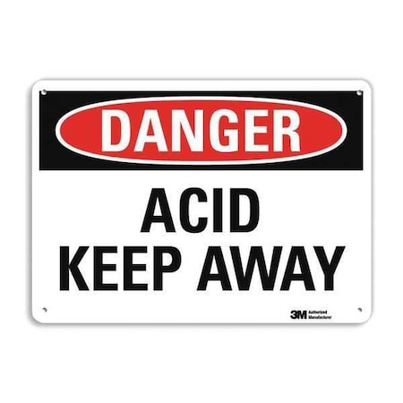 Danger Sign, 7 in H, 10 in W, Plastic, Vertical Rectangle, English, U3-1091-NP_10X7 MPN:U3-1091-NP_10X7