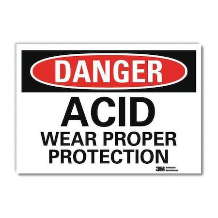 Danger Sign, Slf-Adhesv Mount, 14inWx10inH, U3-1093-RD_14X10 MPN:U3-1093-RD_14X10