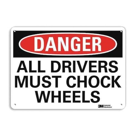 Danger Sign, 7 in H, 10 in W, Plastic, Vertical Rectangle, English, U3-1101-NP_10X7 MPN:U3-1101-NP_10X7