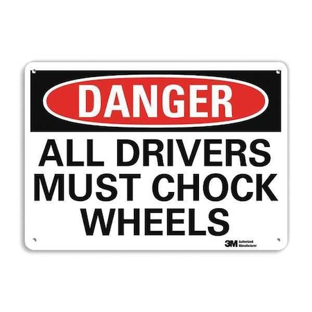 Danger Sign, 4 Hole Mount, 10in W x 7in H, U3-1101-RA_10X7 MPN:U3-1101-RA_10X7