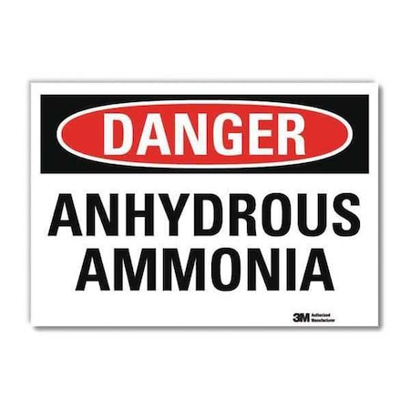 Danger Sign, 5 in H, 7 in W, Horizontal Rectangle, English, U3-1103-RD_7X5 MPN:U3-1103-RD_7X5