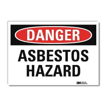 Danger Sign, 7 in H, 10 in W, Vertical Rectangle, English, U3-1114-RD_10X7 MPN:U3-1114-RD_10X7