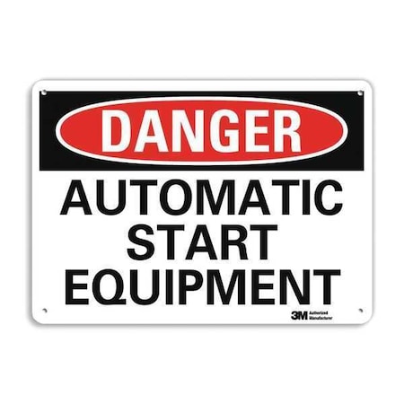 Danger Sign, 10 in Height, 14 in Width, Aluminum, Vertical Rectangle, English MPN:U3-1121-NA_14x10