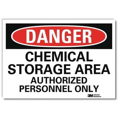 Danger Sign, 7 in H, 10 in W, Vertical Rectangle, English, U3-1166-RD_10X7 MPN:U3-1166-RD_10X7