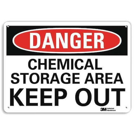 Danger Sign, 10 in H, 14 in W, Plastic, Horizontal Rectangle, English, U3-1168-NP_14X10 MPN:U3-1168-NP_14X10