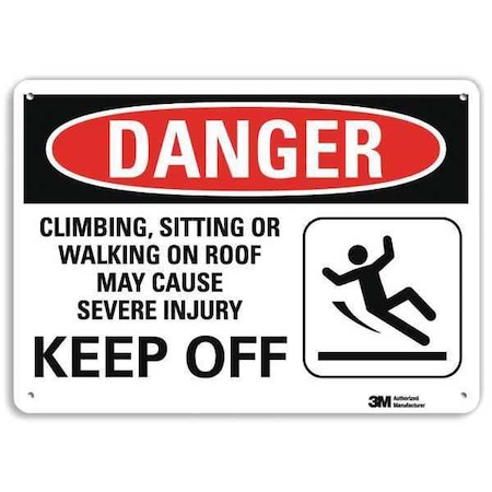 Danger Sign, 7 in H, 10 in W, Plastic, Vertical Rectangle, English, U3-1179-NP_10X7 MPN:U3-1179-NP_10X7