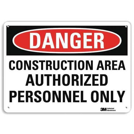 Danger Sign, 7 in Height, 10 in Width, Plastic, Vertical Rectangle, English MPN:U3-1239-NP_10X7