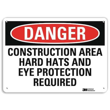 Plastic Danger Sign, 4 Holes, 10