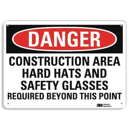 Plastic Danger Sign, 4 Holes, 14