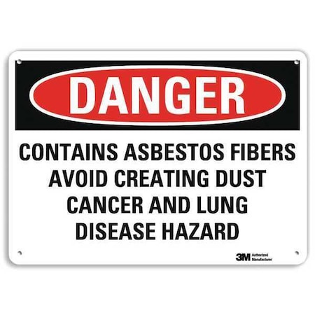Danger Sign, 10 in H, 14 in W, Plastic, Horizontal Rectangle, English, U3-1256-NP_14X10 MPN:U3-1256-NP_14X10