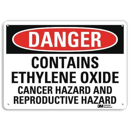 Danger Sign, 7 in H, 10 in W, Plastic, Vertical Rectangle, English, U3-1261-NP_10X7 MPN:U3-1261-NP_10X7