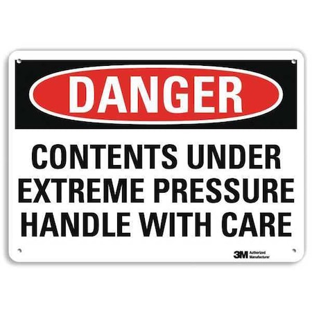 Danger Sign, 10 in H, 14 in W, Plastic, Horizontal Rectangle, English, U3-1266-NP_14X10 MPN:U3-1266-NP_14X10