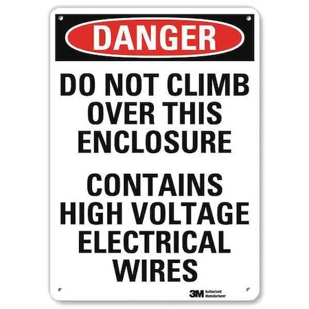 Plastic Danger Sign, 4 Holes, 7