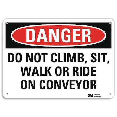 Danger Sign, 7 in Height, 10 in Width, Plastic, Vertical Rectangle, English MPN:U3-1308-NP_10X7