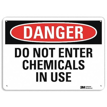 Danger Sign, 10 in H, 14 in W, Plastic, Horizontal Rectangle, English, U3-1316-NP_14X10 MPN:U3-1316-NP_14X10