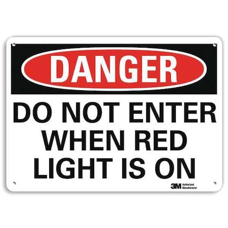 Danger Sign, 10 in H, 14 in W, Plastic, Horizontal Rectangle, English, U3-1327-NP_14X10 MPN:U3-1327-NP_14X10