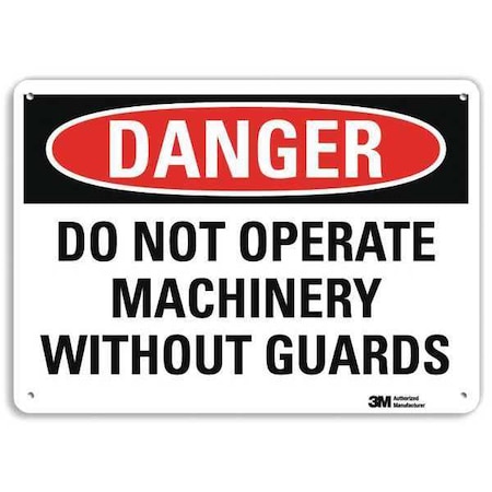 Danger Sign, 7 in Height, 10 in Width, Plastic, Vertical Rectangle, English MPN:U3-1339-NP_10X7
