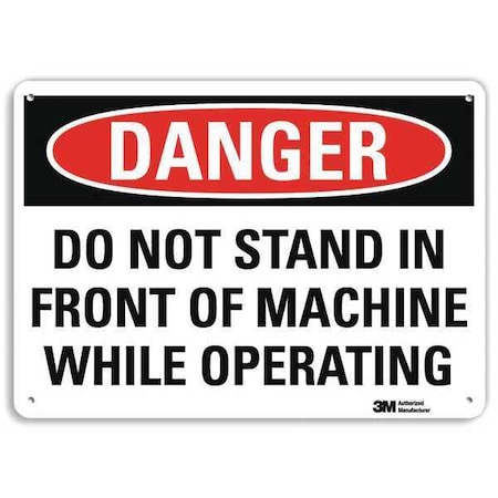 Danger Sign, 7 in Height, 10 in Width, Plastic, Vertical Rectangle, English MPN:U3-1361-NP_10X7