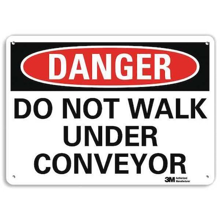 Danger Sign, 7 in Height, 10 in Width, Plastic, Vertical Rectangle, English MPN:U3-1376-NP_10X7